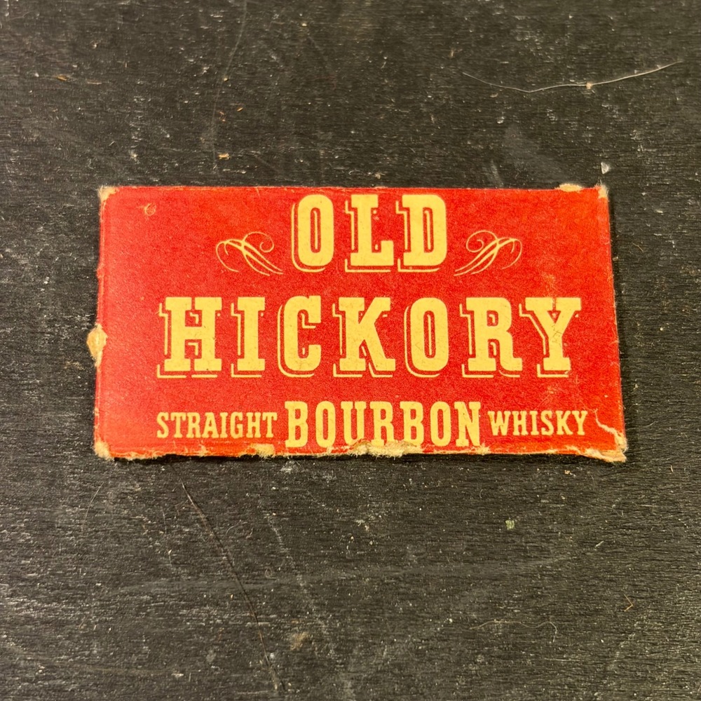 Vintage Old Hickory Straight Bourbon Whisky Razor Cover Andrew Jackson Red